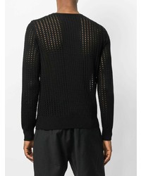 Мужской черный свитер с круглым вырезом от Bottega Veneta