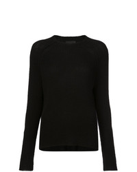 Женский черный свитер с круглым вырезом от Nili Lotan