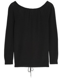 Женский черный свитер с круглым вырезом от Nina Ricci