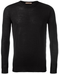 Мужской черный свитер с круглым вырезом от Nuur
