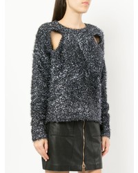 Женский черный свитер с круглым вырезом от Alice McCall