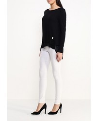 Женский черный свитер с круглым вырезом от Only