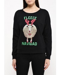 Женский черный свитер с круглым вырезом от Only