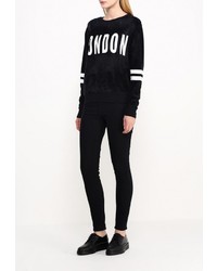 Женский черный свитер с круглым вырезом от Only