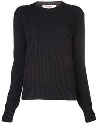 Женский черный свитер с круглым вырезом от Organic by John Patrick