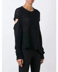 Женский черный свитер с круглым вырезом от Lost & Found Ria Dunn