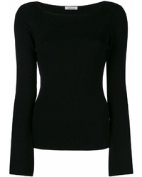 Женский черный свитер с круглым вырезом от P.A.R.O.S.H.