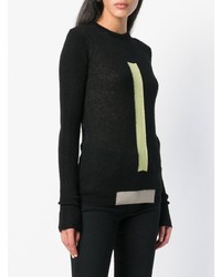 Женский черный свитер с круглым вырезом от Rick Owens