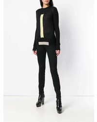 Женский черный свитер с круглым вырезом от Rick Owens