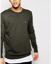 Мужской черный свитер с круглым вырезом от Rock & Religion