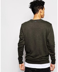 Мужской черный свитер с круглым вырезом от Rock & Religion