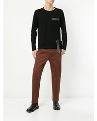 Мужской черный свитер с круглым вырезом от Cerruti 1881