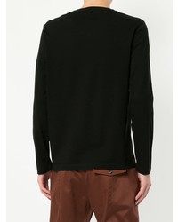 Мужской черный свитер с круглым вырезом от Cerruti 1881
