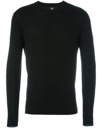 Мужской черный свитер с круглым вырезом от Paul Smith