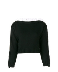 Женский черный свитер с круглым вырезом от Philosophy di Lorenzo Serafini