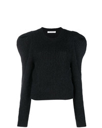 Женский черный свитер с круглым вырезом от Philosophy di Lorenzo Serafini
