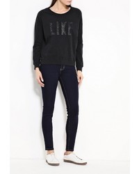 Женский черный свитер с круглым вырезом от Piazza Italia