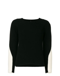Женский черный свитер с круглым вырезом от Pierantoniogaspari