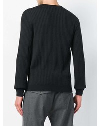 Мужской черный свитер с круглым вырезом от Cenere Gb