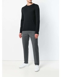 Мужской черный свитер с круглым вырезом от Cenere Gb