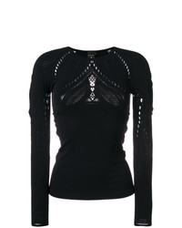 Женский черный свитер с круглым вырезом от Pinko
