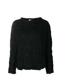 Женский черный свитер с круглым вырезом от Plantation