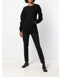 Женский черный свитер с круглым вырезом от Lost & Found Rooms