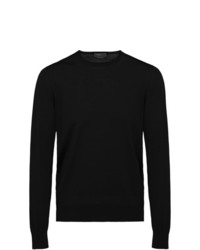 Мужской черный свитер с круглым вырезом от Prada