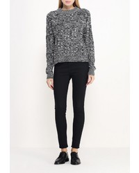 Женский черный свитер с круглым вырезом от QED London