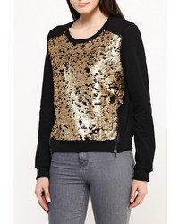 Женский черный свитер с круглым вырезом от QED London