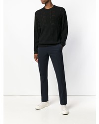 Мужской черный свитер с круглым вырезом от Ps By Paul Smith