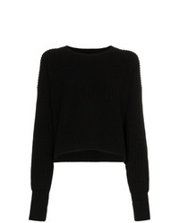 Женский черный свитер с круглым вырезом от RE/DONE