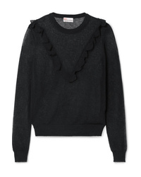 Женский черный свитер с круглым вырезом от REDVALENTINO