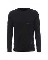 Мужской черный свитер с круглым вырезом от Religion