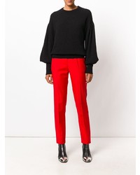 Женский черный свитер с круглым вырезом от Laneus