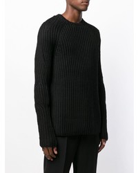 Мужской черный свитер с круглым вырезом от Neil Barrett