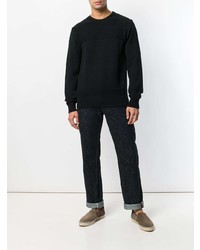 Мужской черный свитер с круглым вырезом от Dondup