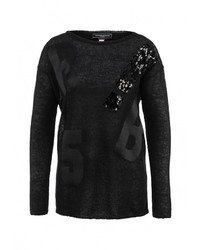 Женский черный свитер с круглым вырезом от Roccobarocco Knitwear