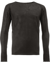Мужской черный свитер с круглым вырезом от Rochas