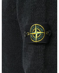 Мужской черный свитер с круглым вырезом от Stone Island