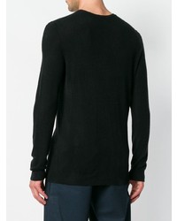 Мужской черный свитер с круглым вырезом от Avant Toi