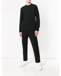 Мужской черный свитер с круглым вырезом от Mauro Grifoni