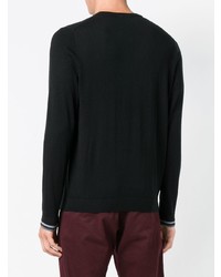 Мужской черный свитер с круглым вырезом от Sun 68