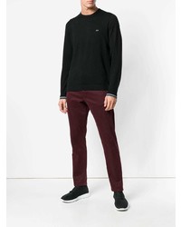 Мужской черный свитер с круглым вырезом от Sun 68