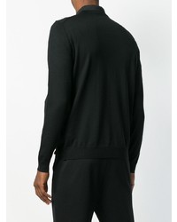 Мужской черный свитер с круглым вырезом от BOSS HUGO BOSS