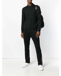 Мужской черный свитер с круглым вырезом от BOSS HUGO BOSS