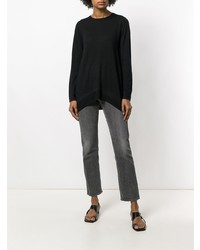 Женский черный свитер с круглым вырезом от Sottomettimi