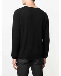 Мужской черный свитер с круглым вырезом от Transit