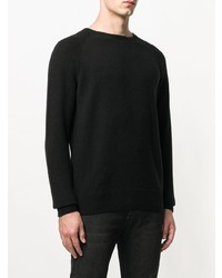 Мужской черный свитер с круглым вырезом от Transit