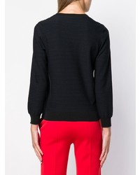 Женский черный свитер с круглым вырезом от Sonia Rykiel